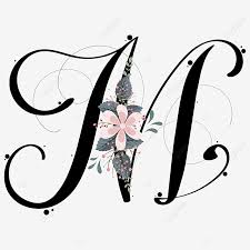 Letter m floral monogram printable letter nursery art | etsy tiger design, . Alphabet Letter M Hand Lettering With Flowers And Vintage M Clipart Letter M Letter Png And Vector With Transparent Background For Free Download