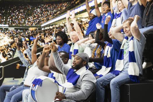 The vibrant stadium atmosphere generated by fans in Atlanta, 