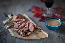 Magret De Canard Au Poivre Vert Et Poelee De Cepes Panier De Saison Recette Magret De Canard Magret De Canard Poele Canard