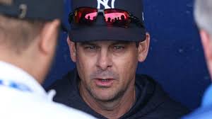 New York Yankees manager Aaron Boone is coming in to focus