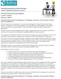 Check Out This Excellent Employment Opportunity From Dialog Semiconductor Uk Assembly Engineering Project Engineering Projects Job Posting Project Management