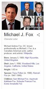 Fox saturday — sunday michael andrew fox was born in edmonton, alberta, the fourth of five children, to william fox, a military man, and actress mother phyllis. According To Google Michael J Fox Died 21 Years Ago In The Age Of 7 Softwaregore