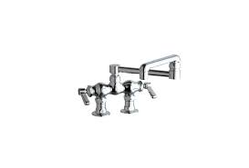 articulated deck mount kitchen faucets