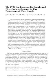 The paper map was published by r.j. Pdf The 1906 San Francisco Earthquake And Fire Enduring Lessons For Fire Protection And Water Supply