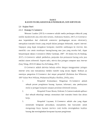 Berdasarkan rekonstruksi sintesa yang dikemukakan maka kerangka teoritis dapat dikemukakan dengan gambar berikut Pdf Bab Ii Kajian Teori Kerangka Pemikiran Dan Hipotesis 2 1 Kajian Teori 2 1 1 Konsep E Commerce