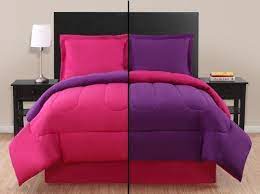 Pink bedding sets include an assortment of sleep essentials, from shams and bed skirts to fitted sheets and blankets. Twin Pink Purple Reversible Comforter Set Http Www Amazon Com Dp B00eeqapb0 Ref Cm Sw R Pi Awdm Htictb0 Purple Comforter Comforter Sets Purple Bedding Sets