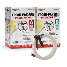 Dow Froth Pak 650 Spray Foam Insulation Kit Class A Fire Rated 650 Sq Ft Brickseek