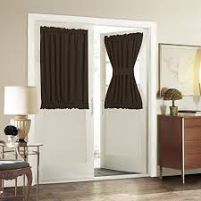 Great looking curtains bring a wow feel and fresh look to your kitchen. Aquazolax French Door Curtain Window Treatment Drapes Solid Thermal Insulated 54 X 40 Inches Blackout Curtains Kitchen Door Panels Coverings 1 Pair Toffee Brown Walmart Com Walmart Com