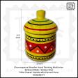 Hand Painting Multicolor Wooden Sindoor Box, Sindur Dibbi