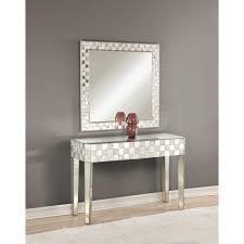 The table you set it on is just as important as the decor! Venetian Worldwide Nasa 46 In Silver Standard Rectangle Mirrored Console Table Va 90244 The Home Depot Mirrored Console Table Console Table Entryway Console Table