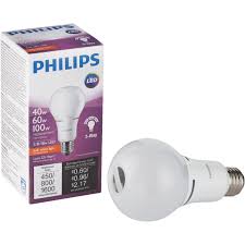 The 40w bulb will grow the brightest as the current is constant in all three and it has the maximum resistance. Philips 40w 60w 100w Equivalent Soft White A21 Medium 3 Way Led Light Bulb Morganfield Home Center