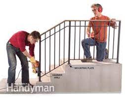 Installing handrails on stairs is the easiest way to ensure that people can move safely from the top to bottom of them. Safety First Install An Outdoor Stair Railing Diy Family Handyman