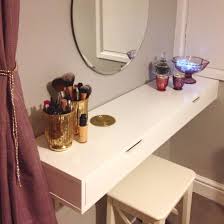 Dressing Table Using Ikea Ekby Alex Shelving Unit And Mirror Vanity Shelves Redecorate Bedroom Bedroom Vanity Table