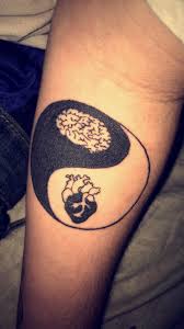 Pinterest | couple tattoo ideas yin and yang and cute couple tattoos. Second Tattoo Yinyang With Heart And Brain Done By Eric From Endless Ink In Aurora Co Tattoos