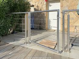Garde corps terrasse avec portillon. Rambarde Et Portillon Inox Sur Mesure Tendance Inox