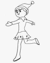 Foster the literacy skills in your child with these free, printable coloring pages that can be easily assembled into a book. Elf On The Shelf Printable Coloring Pages Coloring Library