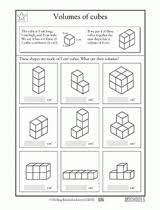 With the printables listed below, students will use models and formulas to calculate the volumes of rectangular prisms, cylinders, triangular prisms, cones, and spheres. Cubes Of Small Numbers 5th Grade Math Worksheet Greatschools