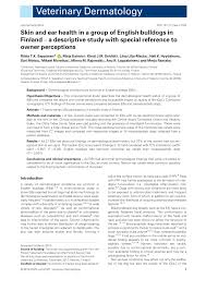 Petfinder has helped more than 25 million pets find their families through adoption. Pdf Skin And Ear Health In A Group Of English Bulldogs In Finland A Descriptive Study With Special Reference To Owner Perceptions