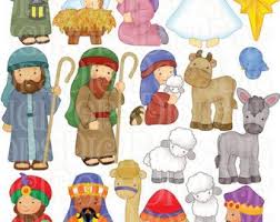 Clipart Birth Of Jesus Story With Pictures Nativity Clipart Nativity Clip Art Christmas Clipart Jesus Mary Joseph Manger Shepherds Baby Jes Digital Clip Art Set Nativity Clipart Digital Clip Art
