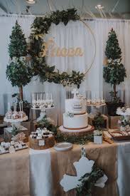 Succulent Theme Dessert Table First Communion Decorations Baptism Party Decorations Communion Decorations