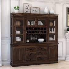 Painting wooden buffet, hutch, & dining table. Modern Pioneer Rustic Solid Wood 6 Drawer Dining Room Bar Hutch