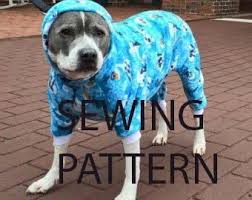 Dog Pajama Pjs Digital Download Sewing Pattern For Larger Chested Breed Dogs Pitbull Etc Dog Pajamas Dog Coats Dog Clothes Diy