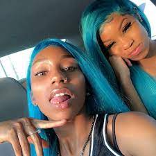 Youknow I Always Come Through Withh Some Lit Pinns Follow Me Lovejne01 For More Natural Hair Styles For Black Women Blue Natural Hair Short Blue Hair