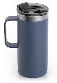 Rtic 16oz Coffee Cup Stainless Steel Vacuum Insulated Multiple Sizes Colors Freedom Blue Matte Size 16oz Mugs Coffee Travel Travel Coffee Cup