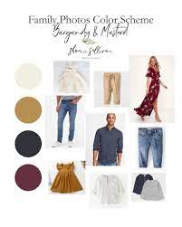 Family Photo Outfits Color Schemes Burgundy Mustard Fall Family Photo Outfits Fall Family Picture Outfits Family Picture Outfits