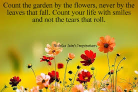 Smile Quotes, Pictures - Count the garden by the flowers ... via Relatably.com