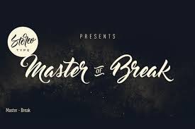 Discover the different types of fonts and how they are displayed. Master Of Break Font Download Free Font