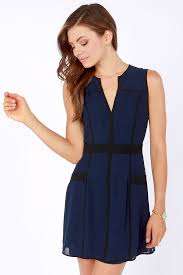 Black And Navy Blue Outfits Double The Fun Black And Navy Blue Dress Navy Blue Dresses Pretty Little Dress Fashion