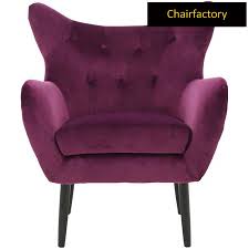 The accent chairs in this assortment are lined with beautiful fabrics, plush padding and added detailing. Glendale Velvet Accent Chair Chair Factory