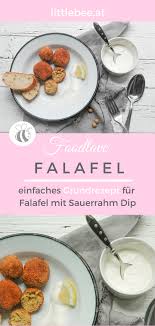 Schnelle Kichererbsenballchen Falafel Lebensmittel Essen Und Sauerrahm