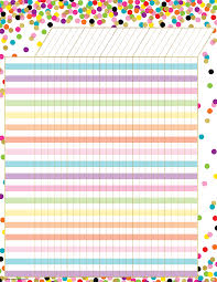 Confetti Incentive Chart Teach Teacher Grade Book