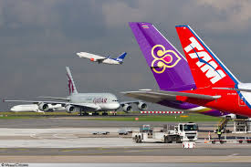 Airbus A380 Terminal 1 Roissy Charles De Gaulle How Many Air France Qatar Airways Thai Airways
