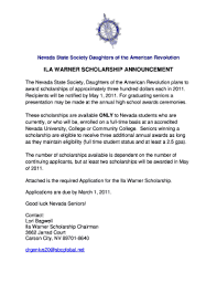 The chairish design your future scholarship. Fillable Online Ila Warner Scholarship Announcement Fax Email Print Pdffiller