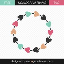 Free Svg Hearts Monogram Frame Svg Dxf Png In 2020 Free Monogram Monogram Frame Heart Picture Frame