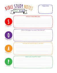 This journal was also designed to be a discipleship tool for church small groups. Soap Bible Study Notes For Kids Printable Wildly Anchored Faith Family Homeschool