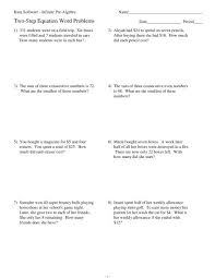 Scaffolded questions that start relatively easy and end with some real challenges. One Step Equation Word Problems Worksheet Pdf Tessshebaylo