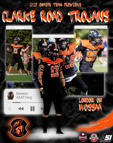 🟠⚫ Clarke Road Trojans 2025 Team Preview ⚫🟠 Coach: Carson Morse – 3rd  Year League: WOSSAA 2024 Record: 2-4 Offense Players to Watch: Henry Scott,  QB/WR '26 @henryscott.08 Tiago Herrera, WR '26 @