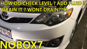 Follow these steps to turn off the light manually Toyota Camry Lexus Transmission Fluid Change And Level Check Information Youtube