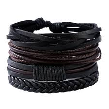 2018 New Handmade Unisex Leather Bracelet Adjustable Multilayer Bead Bracelet Men Women Boh Unisex Leather Bracelet Mens Leather Bracelet Mens Beaded Bracelets