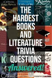 It's like the trivia that plays before the movie starts at the theater, but waaaaaaay longer. Trivia Questions About Books And Literature Answered Trivia Questions Books Literature