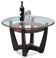 Nowadays, round glass coffee tables wood base becoming an important role that will fit relating to theme and decoration, which means everyone loving the interior and being satisfied. Elation Round Cocktail Table Copper Ring Modern Coffee Tables By Loomlan Houzz