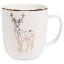 Mug Motif Cerf En Porcelaine Vendu Par 2 Tasses Personnalisees Vaisselle Porcelaine