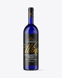 Azul Botella De Vino De Vidrio Maqueta Bottle Mockup Design Mockup Free Free Psd Design
