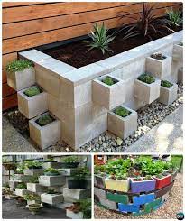 Jardinera bloques ideas / jardinera de obra y ladrillos: 28 Ideas Geniales Que Solo Requieren Bloques De Hormigon