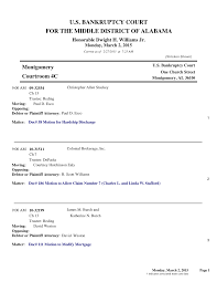 U.S. BANKRUPTCY COURT FOR THE MIDDLE DISTRICT OF ALABAMA