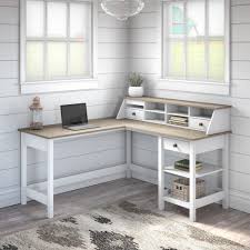 And bush office furniture — include a full range of necessary items in different. Bush Furniture Mayfield 60w L Shaped Computer Desk With Desktop Organizer In Pure White And Shiplap Gray Reviews Wayfair